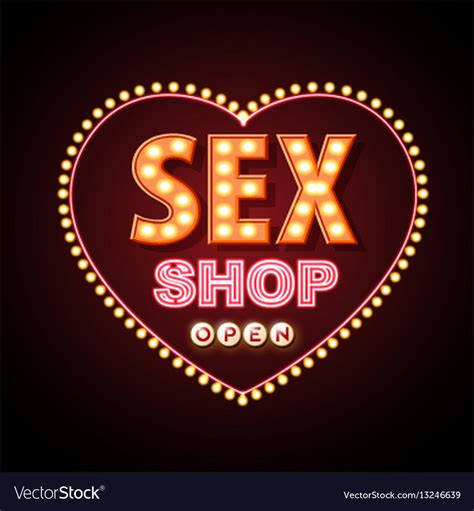 Sex Shop Neon Sign Royalty Free Vector Image Vectorstock Free Nude