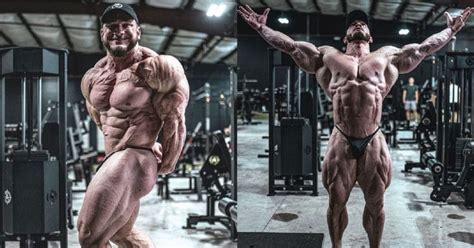 hunter labrada shows his chiseled physique 9 days out from debut at