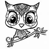 Owl Coloring Pages Adult Owls Kids Cute Print Printable Adults Mandala Skull Cartoon Colouring Sugar Color Easy Abstract Girl Difficult sketch template