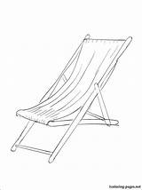 Coloring Beach Chair Pages Getcolorings Getdrawings sketch template