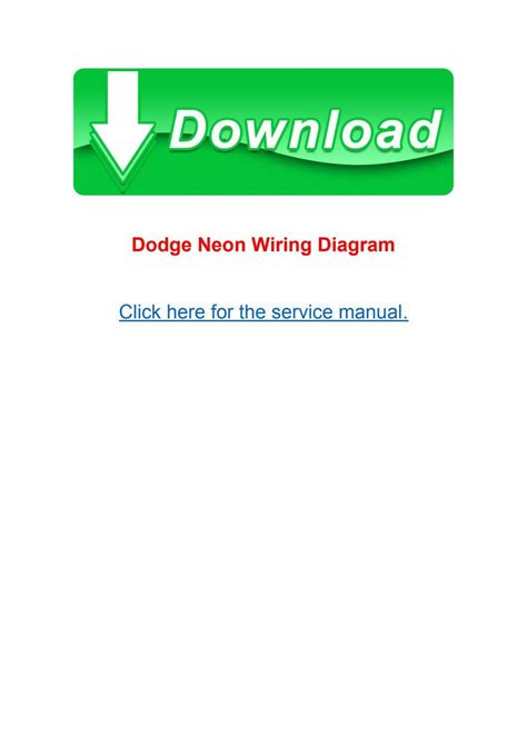 dodge neon wiring diagram  centurionshopper issuu