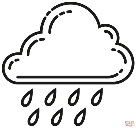 cloud  rain coloring page  printable coloring pages