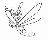 Sparx Dragonfly Coloring Pages Cute Sasa Star Library Books sketch template
