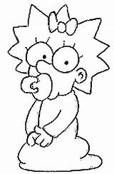 Simpson Simpsons Maggie Coloring Printable Pages Kids Baby Print Gif Utilising Button Ecoloringpage Grab Directly Easy Also sketch template