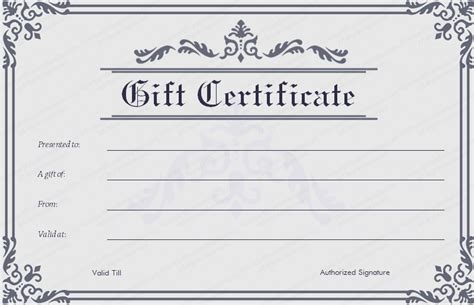 custom gift certificate template  templates  templates