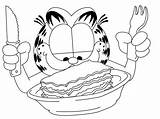 Lasagna Garfield sketch template