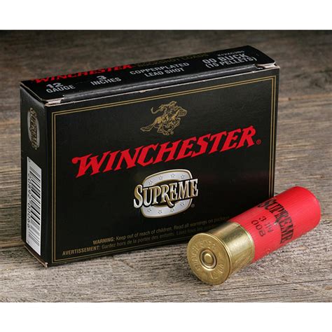 winchester double  magnum buckshot  gauge    buck  rounds   gauge shells