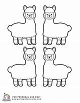 Llama Partywithunicorns sketch template