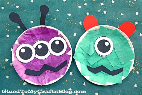 paper plate monster craft
