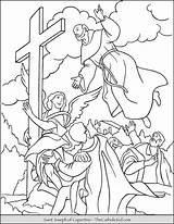 Coloring Joseph Cupertino Saint St Thecatholickid Pages Mls Cnt sketch template
