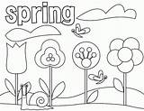 Spring Sheets Activity Coloring Kids Season Popular sketch template