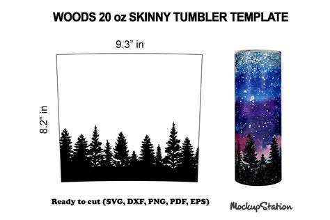 seamless northern lights tree template   ounce skinny tumbler png