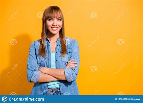 Portrait Of Her She Nice Cute Content Lovely Sweet Attractive Cheerful