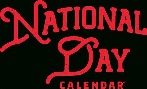 national day logo  shown   black background  red lettering  reads