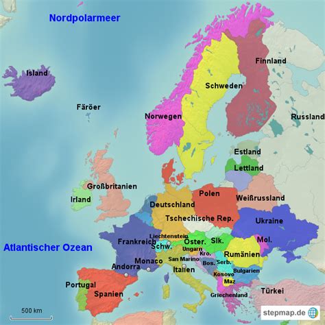 stepmap europa politisch landkarte fuer europa