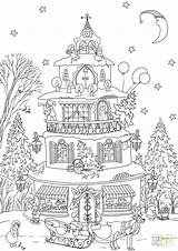 House Coloring Gingerbread Getdrawings Candy Color sketch template