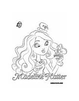 Kolorowanki Dzieci Madeline Hatter Ella Ashlynn Ever After High sketch template