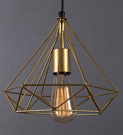 buy gold metal single hanging lights  homesake  geometric hanging lights ceiling