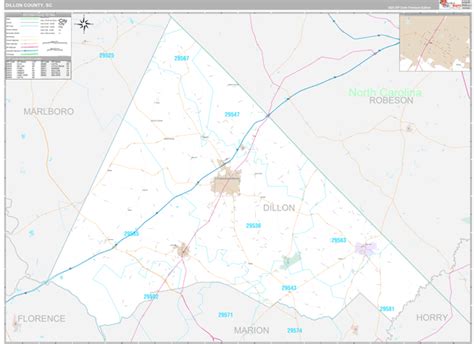 dillon county sc maps