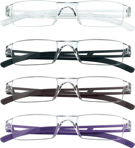 4 pairs reading glasses blue light blocking glasses computer reading