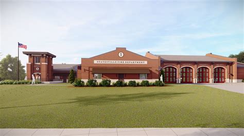 city  statesville breaks ground    fire station edifice