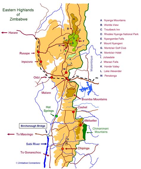 eastern highlands zimbabwe connections
