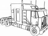 Truck Coloring Pages Log Logging Getcolorings Color Semi sketch template