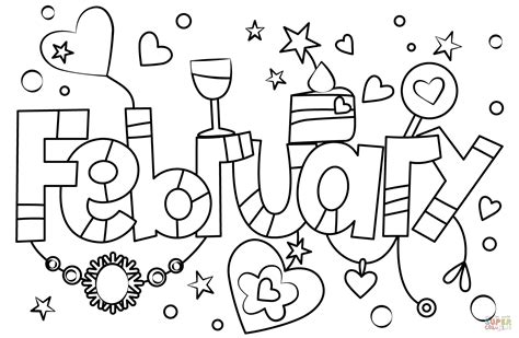february coloring pages  printable   cwe