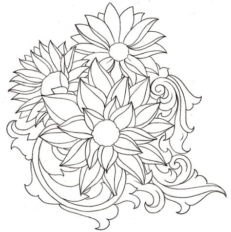 flower tattoo  metacharis  deviantart flower drawing flower