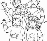 Coloring People Pages Kids Group Color Getcolorings Printable Print sketch template
