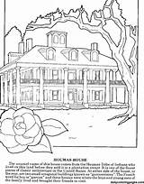 Coloring Louisiana Pages House Plantations Sheets Christmas sketch template