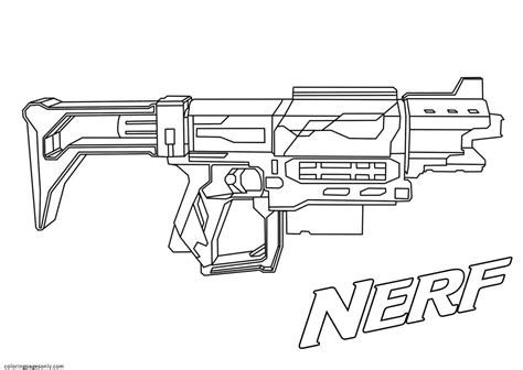 assault rifle coloring page