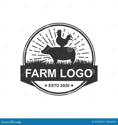 farm logo stock vector illustration  element farmer