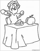 Pages Pumpkin Pie Coloring Adults Food Kids sketch template