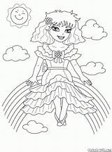 Colorare Arcobaleno Assise Regenbogen Colorear Disegni Arco Fata Principesse Fairy Hada Colorkid Bambini Piccole Princesas Fiore Violetta Malvorlagen Prinzessinnen Kleine sketch template