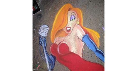Jessica Rabbit Disney Chalk Art Popsugar Love And Sex Photo 5