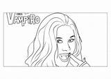 Chica Vampiro Coloring Kids Color Pages Print sketch template