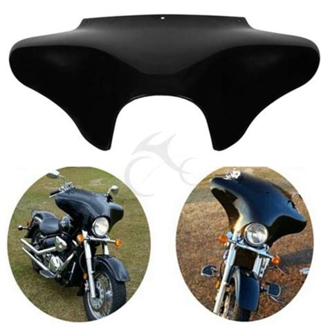 Black Motorcycle Front Outer Batwing Fairing For Harley Yamaha V Star