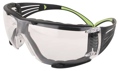 3m securefit safety glasses black lime foam gray anti fog lens