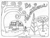 Coloring Pages Travel Printable Camping Adult Trailer Color Whimsical Rv Book Instant Vintage Christmas Theme Sheets Kids Sold Etsy Retro sketch template
