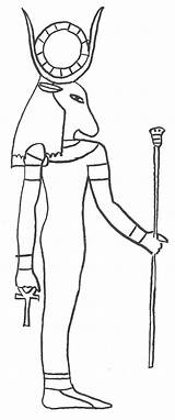 Hathor Egyptian sketch template