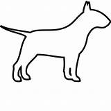 Terrier Bull Outline Dog Stamp sketch template