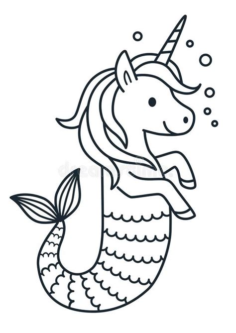 uniseacorn   mermaid coloring pages unicorn coloring pages