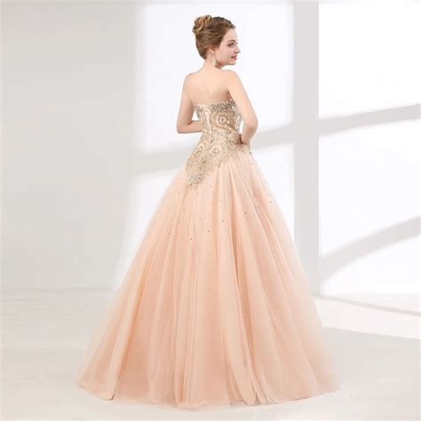 Angelsbridep Ball Gown Quinceanera Dresses Tulle Crystals Appliques