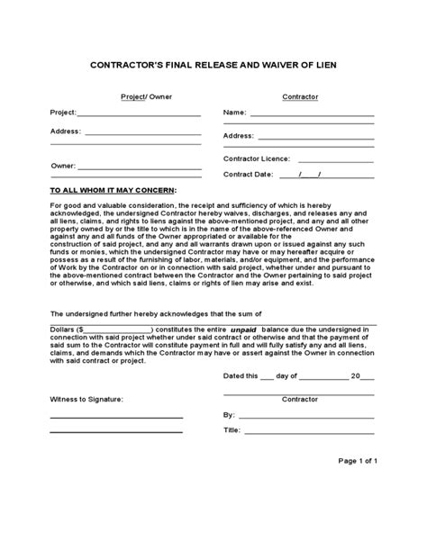 waiver form fillable printable  forms handypdf