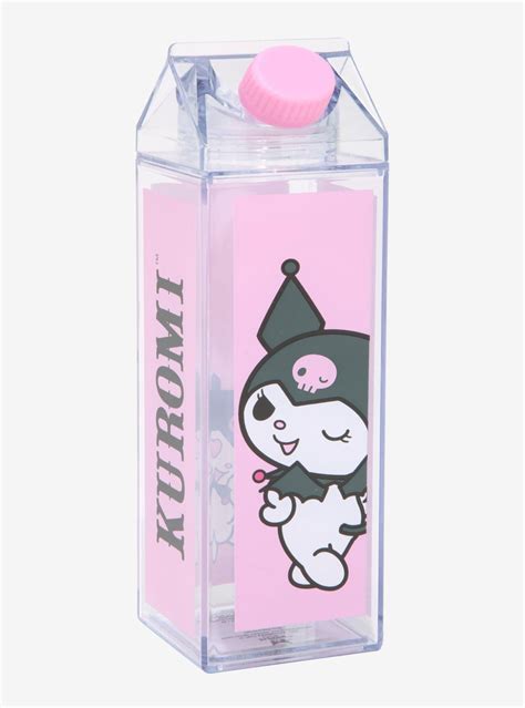 stay hydrated   devilishly cute   milk carton shaped water bottle features kuromi