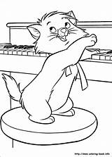 Coloring Pages Aristocats Berlioz Book Disney Printable Cartoon Info Cat sketch template