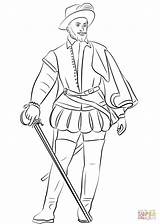 Coloring Sir Walter Raleigh Pages Age Supercoloring Discovery sketch template