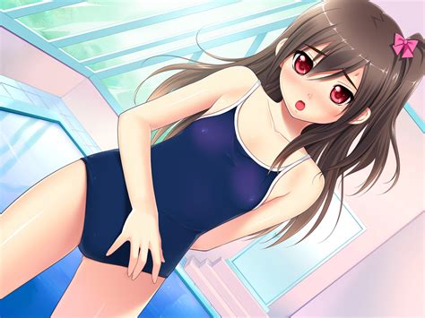 Blush Brown Hair Game Cg Hanano Misaki Nonohara Miki Pool