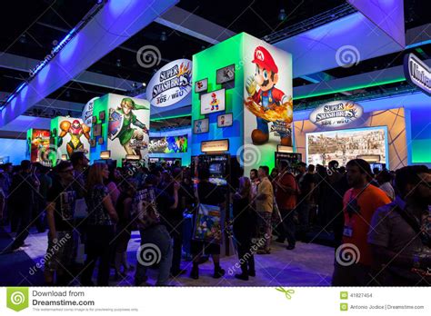 nintendo s booth at e3 2014 editorial stock image image of june casual 41827454